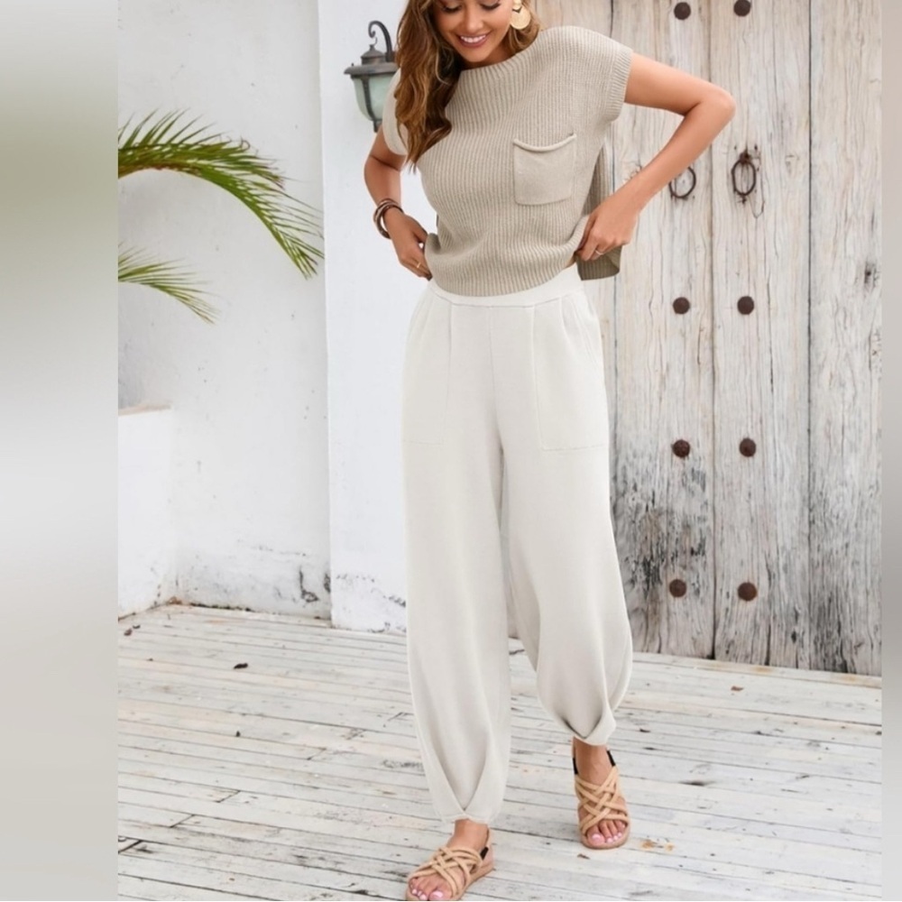 Ugerlov NEW Tapered Knit High Waisted Pant Size L - Picture 3 of 9